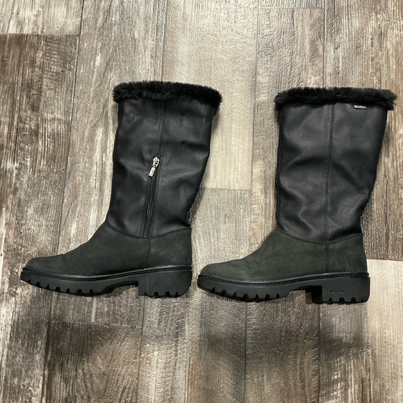GEOX Women's Black Fur-Lined Boot Size 7 - Picture 14 of 16